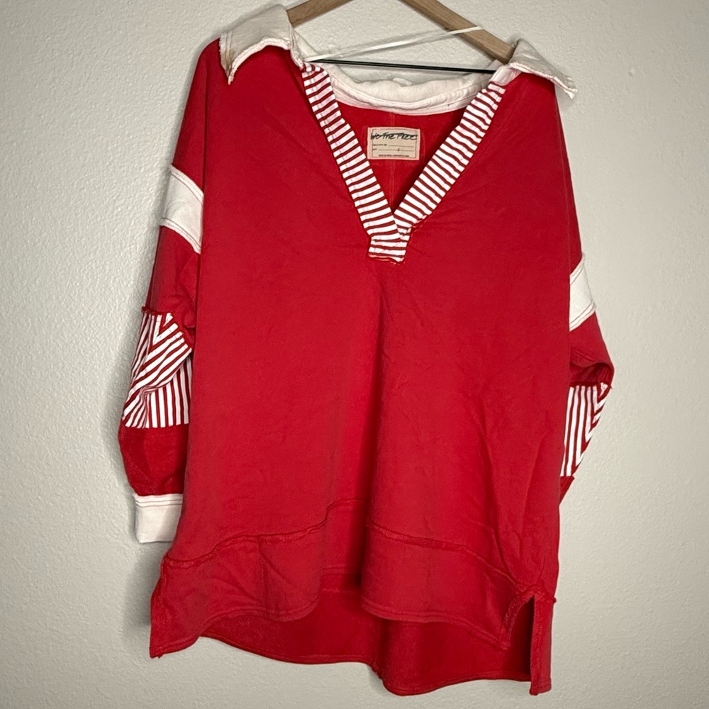 Free People Clean Prep Polo, size S, Bella Rose Combo NWOT - Picture 4 of 8
